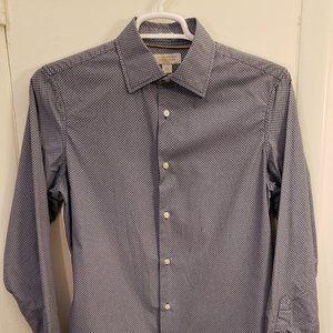 Banana Republic Long Sleeve Patterned Shirt Blue Size M Classic Fit